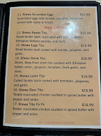 Shewa Ethiopian Restaurant Menu Photo 2