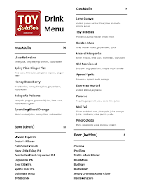 Toy Soldier Menu Photo 3