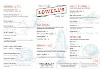 Lowell's Restaurant Menu Photo 2