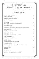 The Terrace and Outdoor Gardens at the Times Square EDITION Menu Photo 4