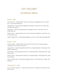Toy Soldier Menu Photo 1