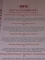 SOUTH Restaurant & Jazz Club Menu Photo 3