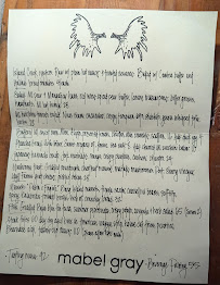 Mabel Gray Menu Photo 1