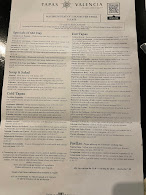 Tapas Valencia Restaurant Menu Photo 3