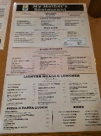 My Mother's Restaurant Menu Photo 2