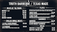 Truth BBQ Menu Photo 4