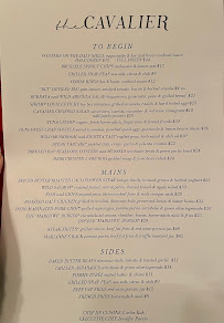 The Cavalier Menu Photo 5