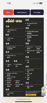 Boiling Point Menu Photo 2