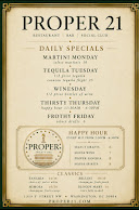 Proper 21 - F Street Menu Photo 1