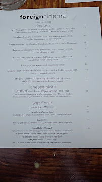 Foreign Cinema Menu Photo 4